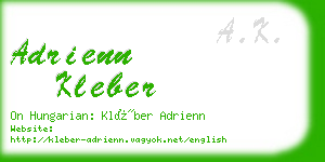 adrienn kleber business card